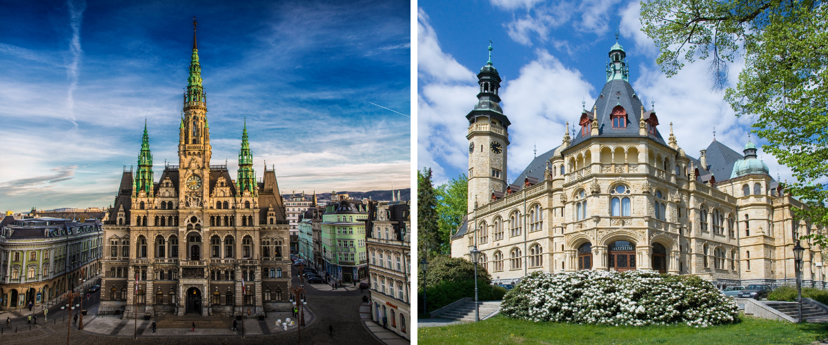 Liberec - radnice a Severočeské muzeum