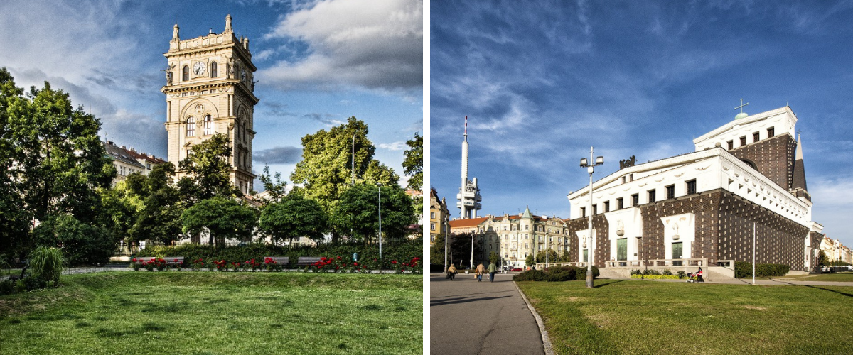 vinohrady_vodarenska vez a kostel